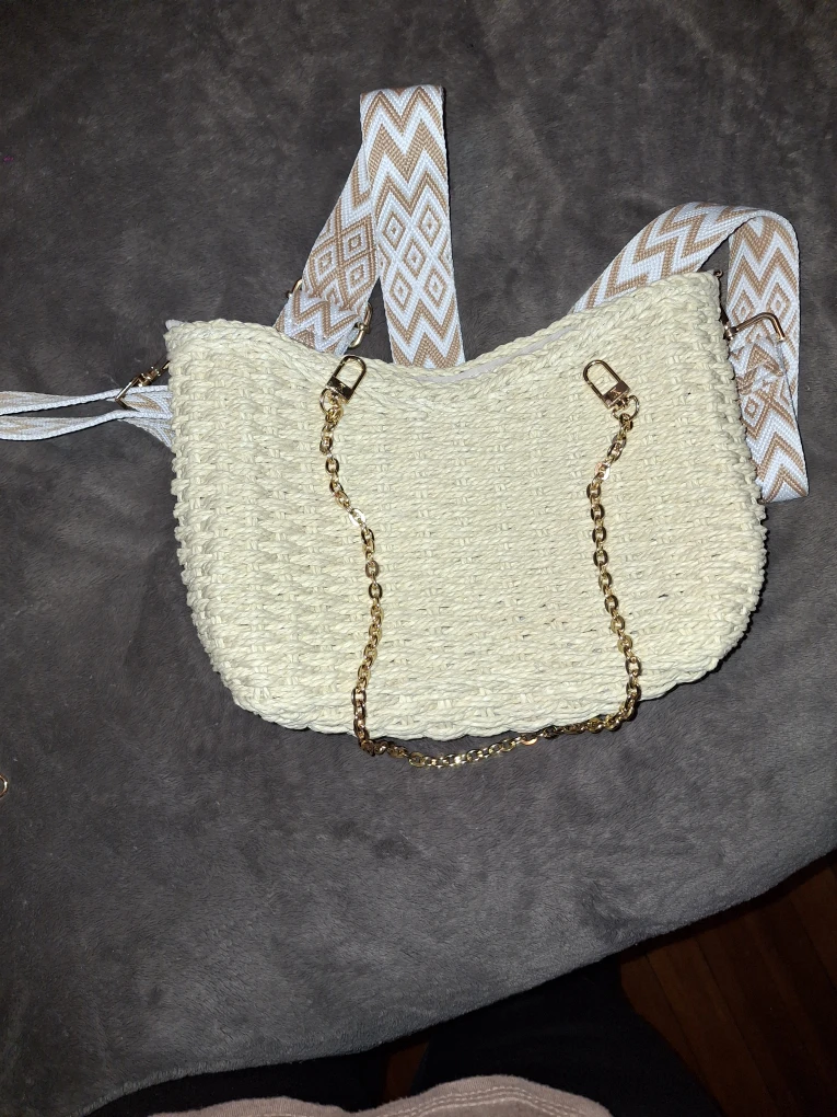 Woven Straw Shoulder Bag - photo 2