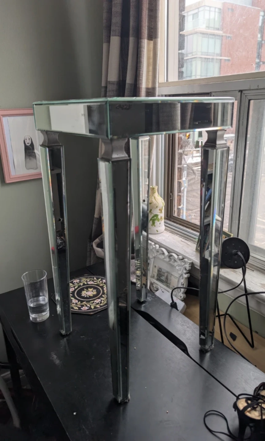 Bevelled Mirrored Accent Table