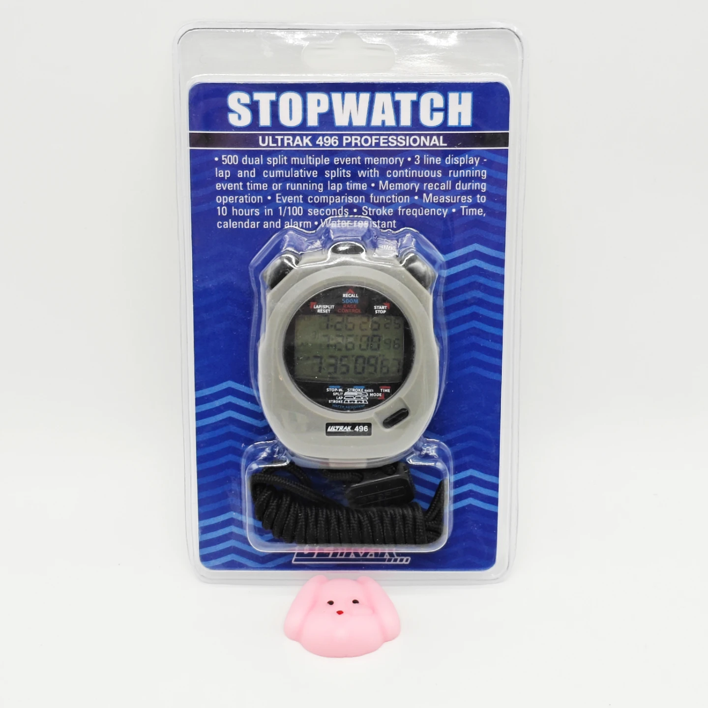 Ultrak 496 500 Lap Dual Split Memory Stopwatch - Grey (New)