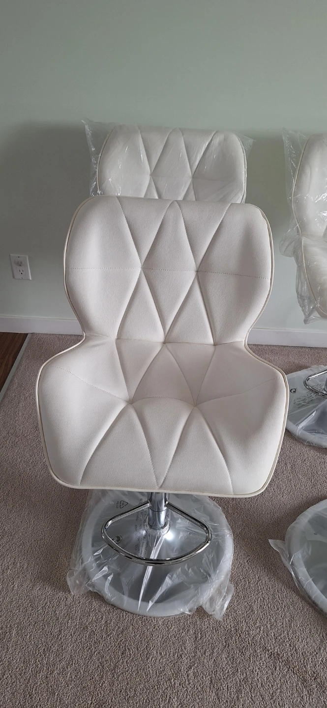 Set of New White Bar Stools - photo 3