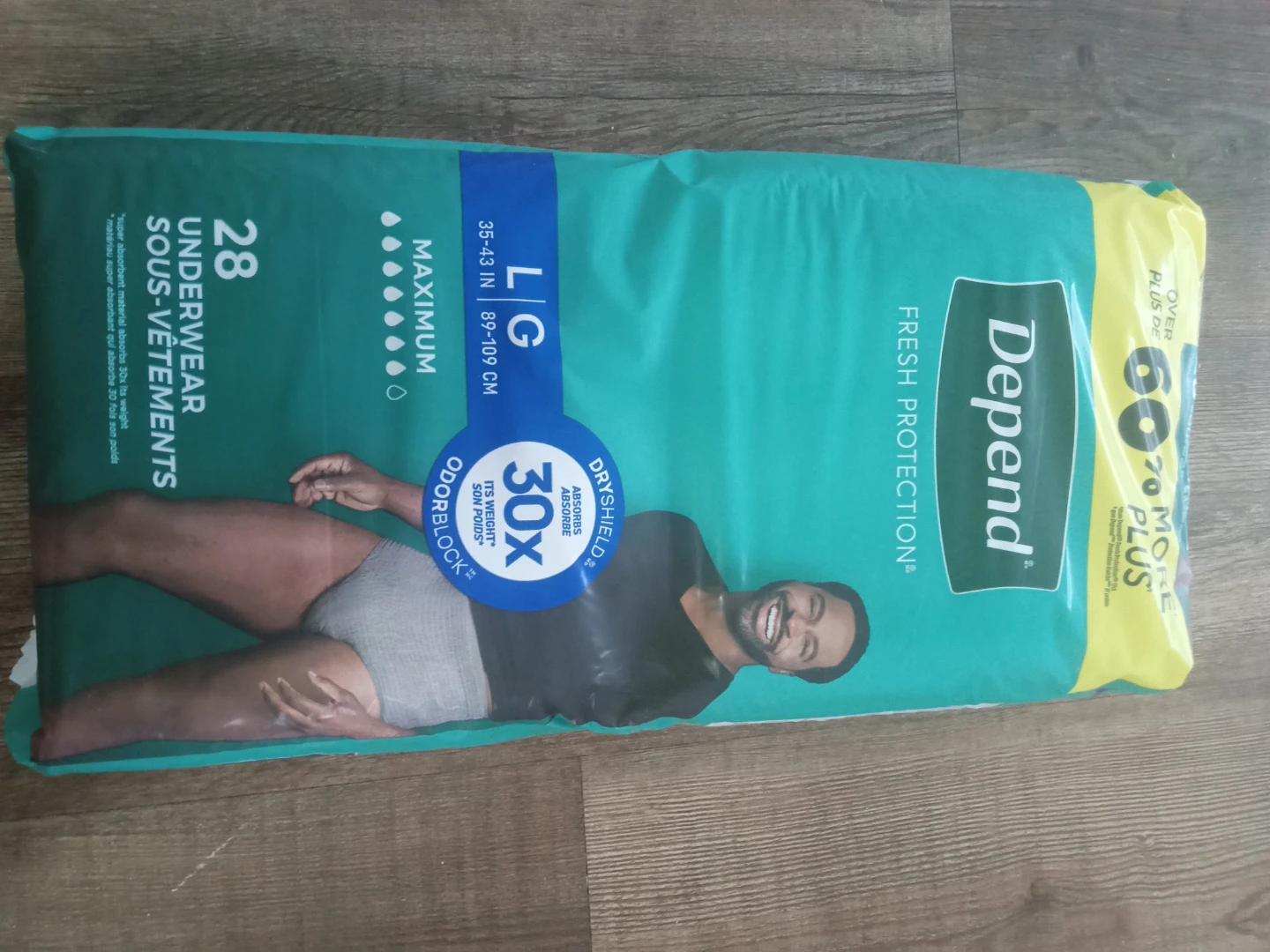 Depend Fresh Protection Underwear - Large