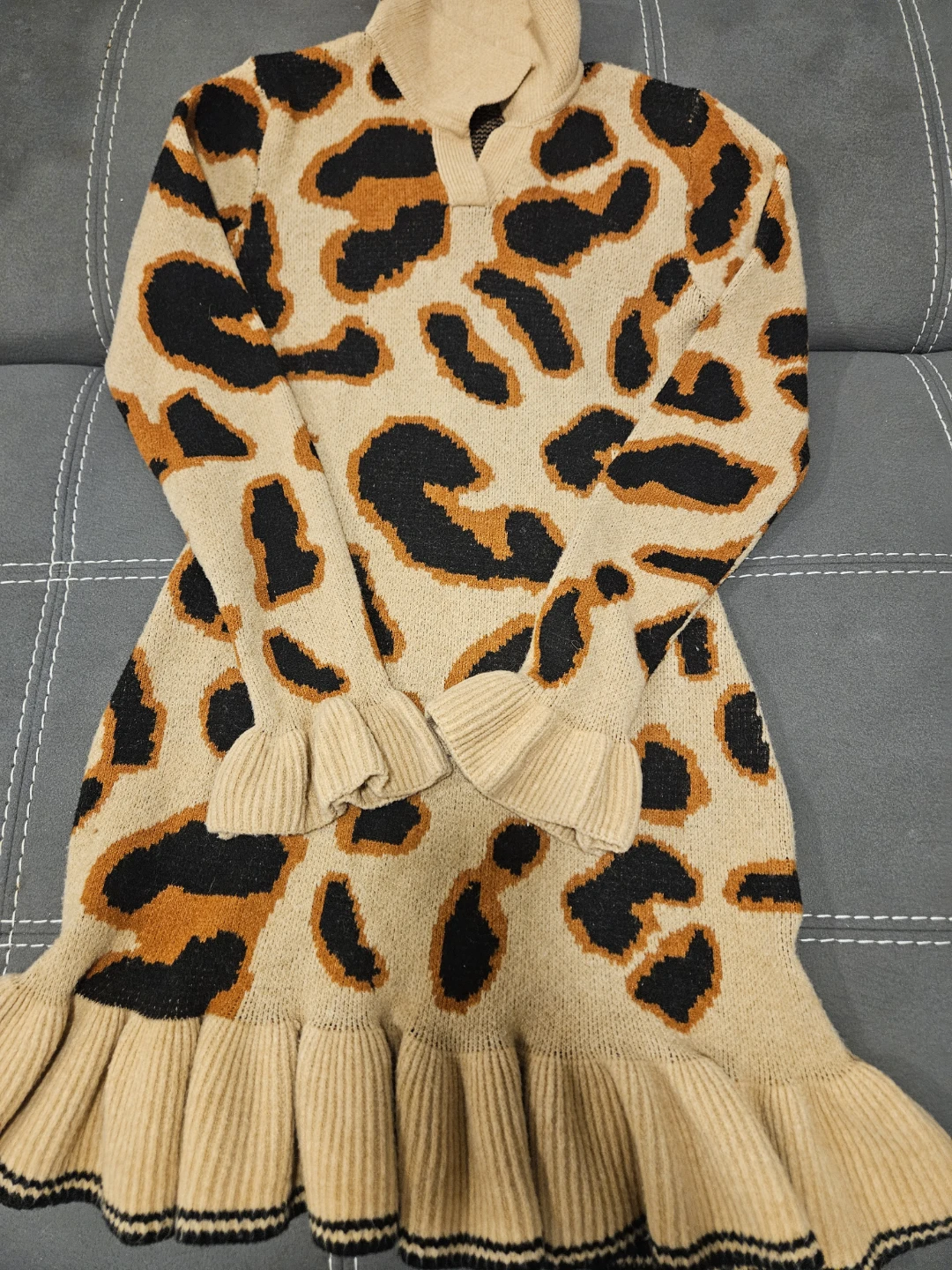 Leopard Print Knit Dress