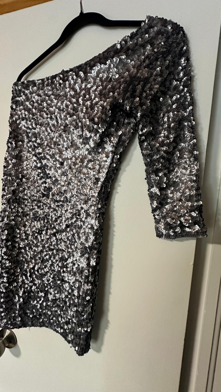 Sequin, One Shoulder Mini Dress - photo 5