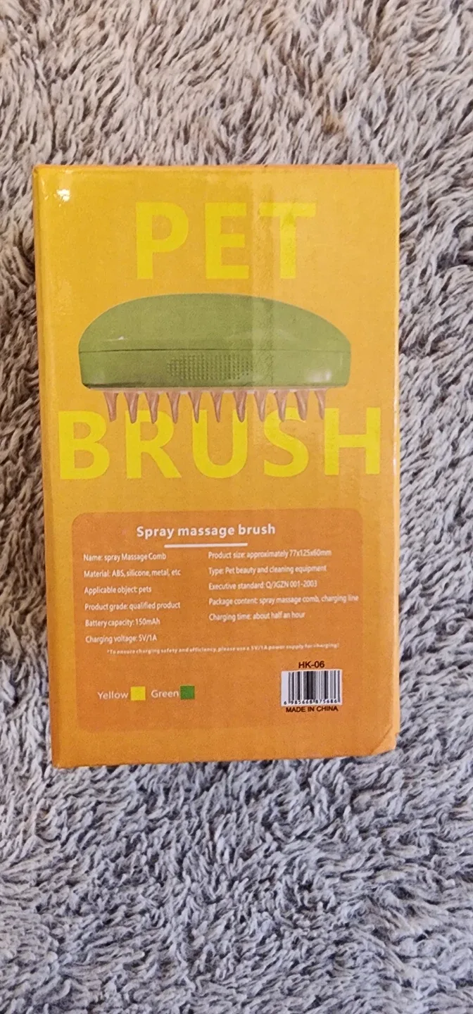 Pet Brush Spray Massage Comb - Green