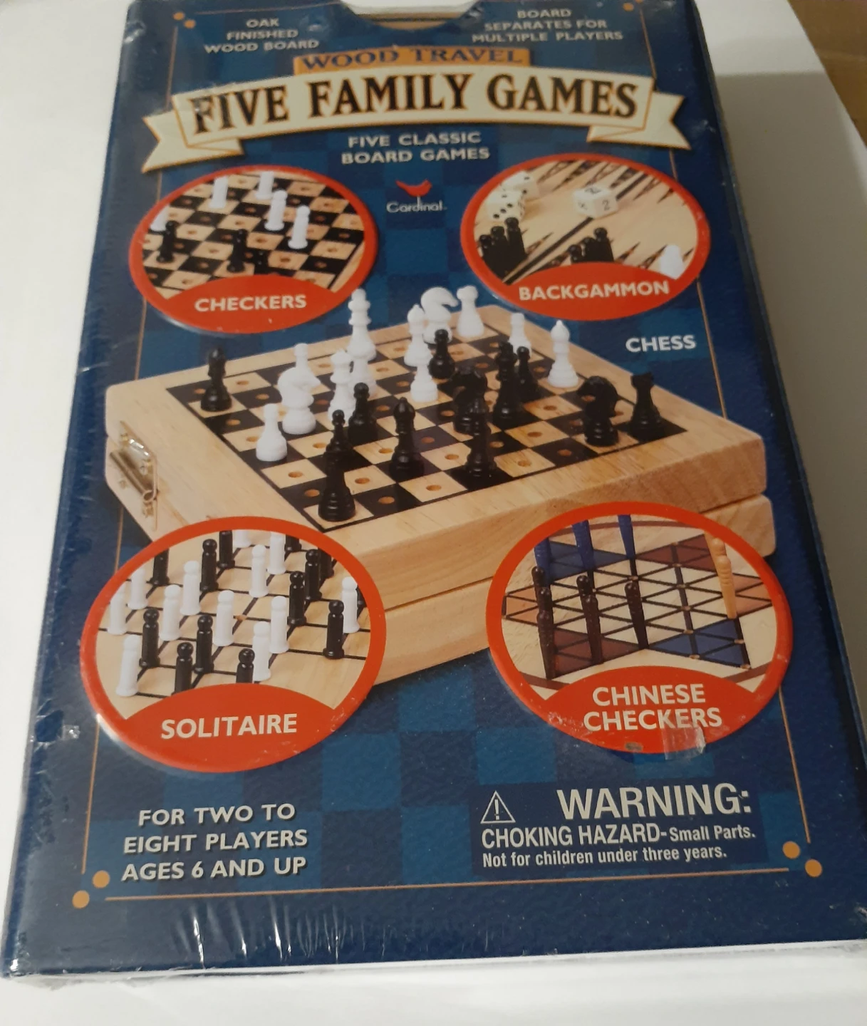 Cardinal Wood Travel Five Family Games - New - photo 2