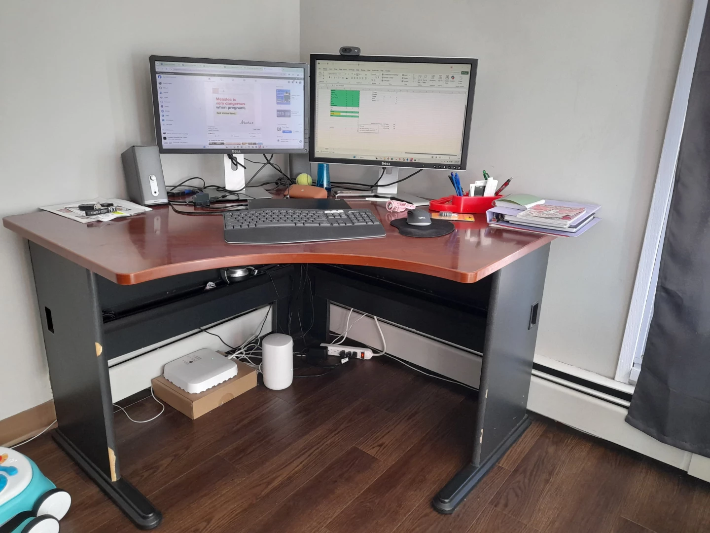 Corner Desk - Cherry Wood Finish - photo 5