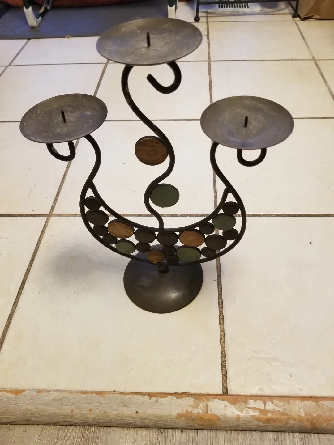Wrought Iron Candle Holder