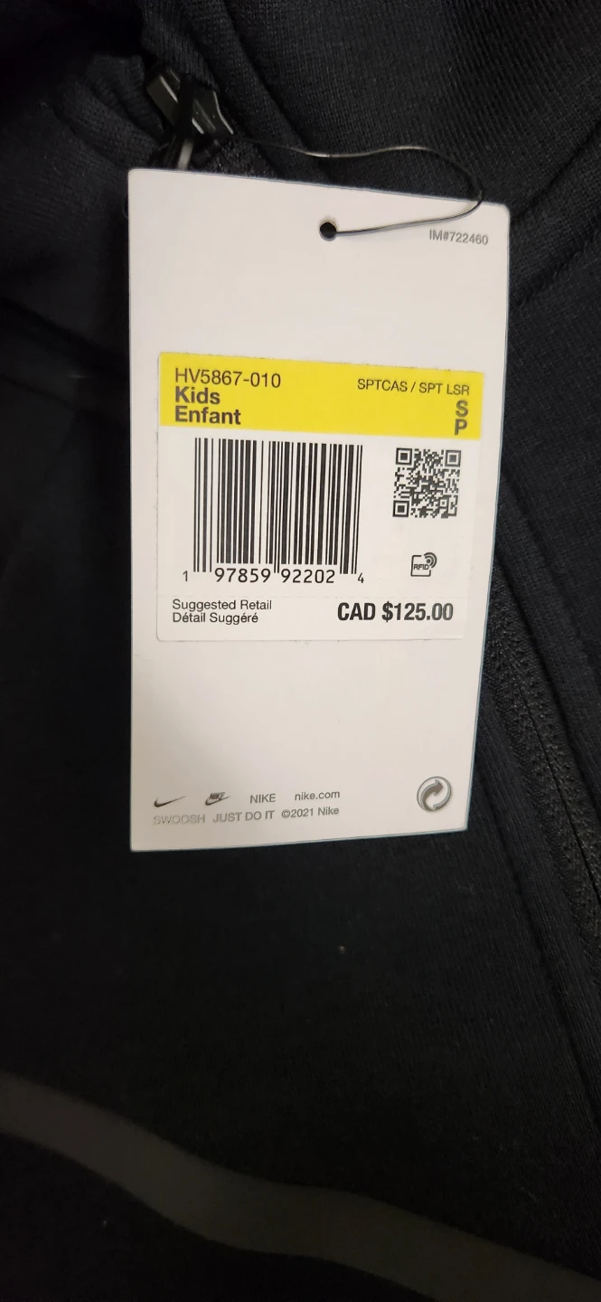 Nike Kids' Black Tech Fleece Full-Zip Hoodie - photo 2