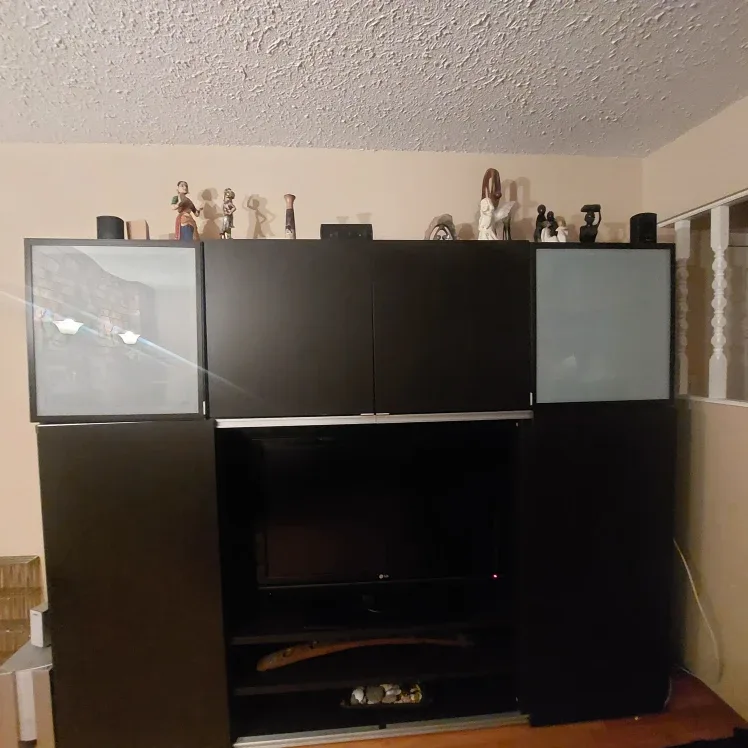 Black Media Storage Unit