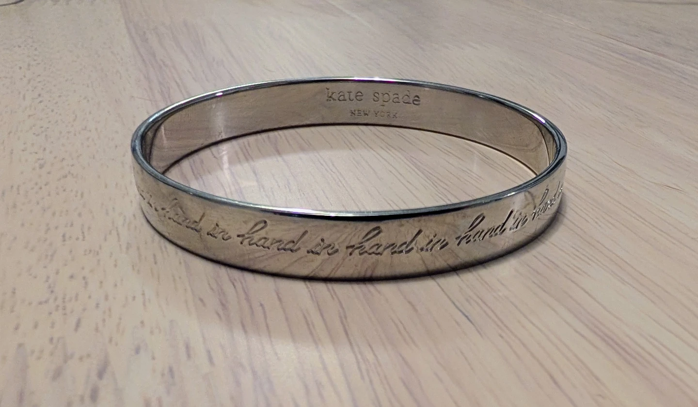 Kate Spade Silver Bangle Bracelet (Hand in Hand) - photo 3