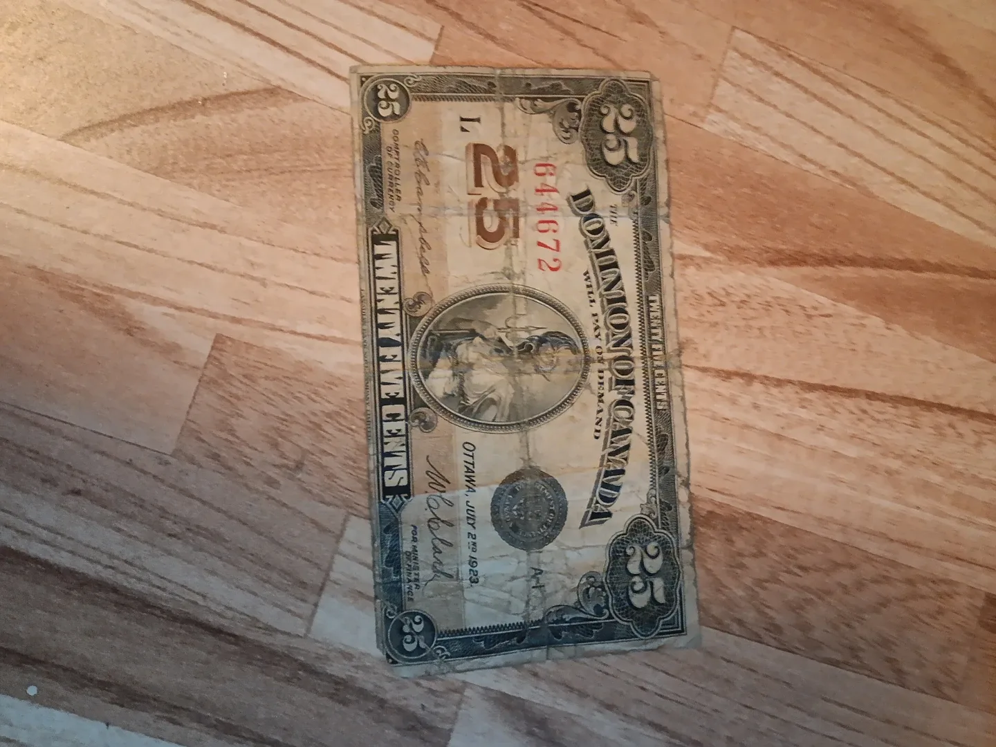 Dominion of Canada 25 Cent Note