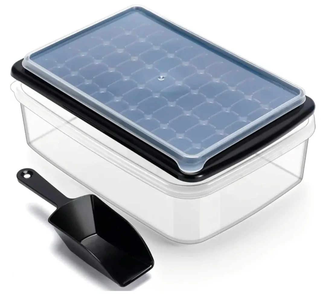 Ice Cube Tray with Bin and Scoop