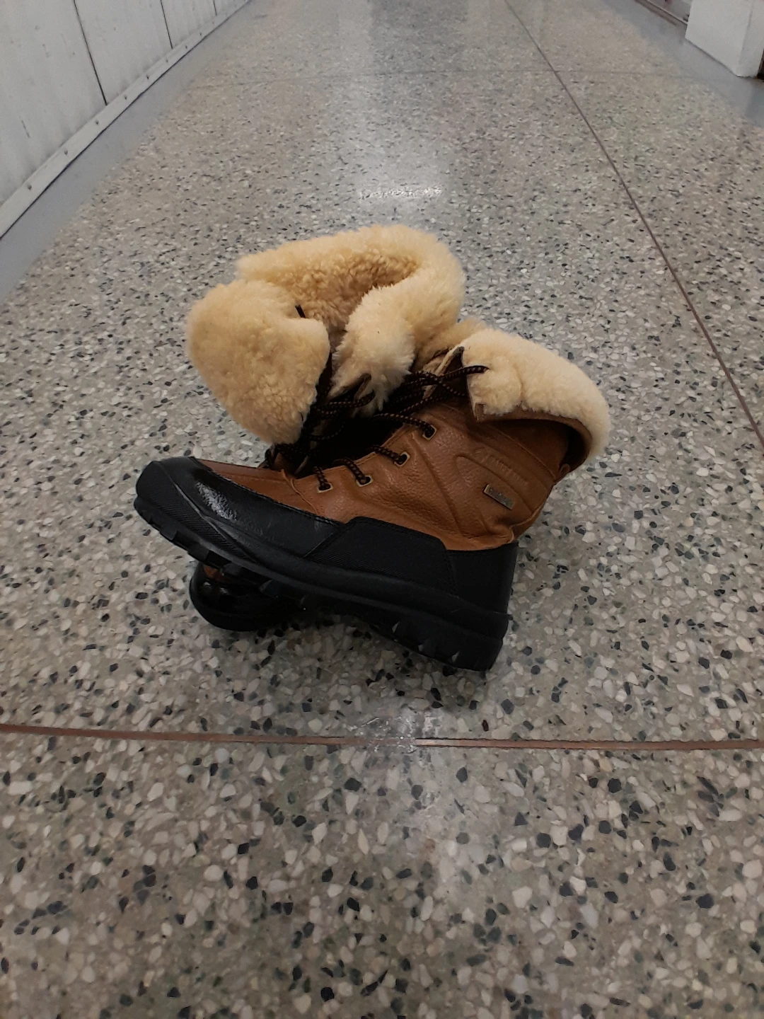 Banff Brown Leather Winter Boots Women's Size 7