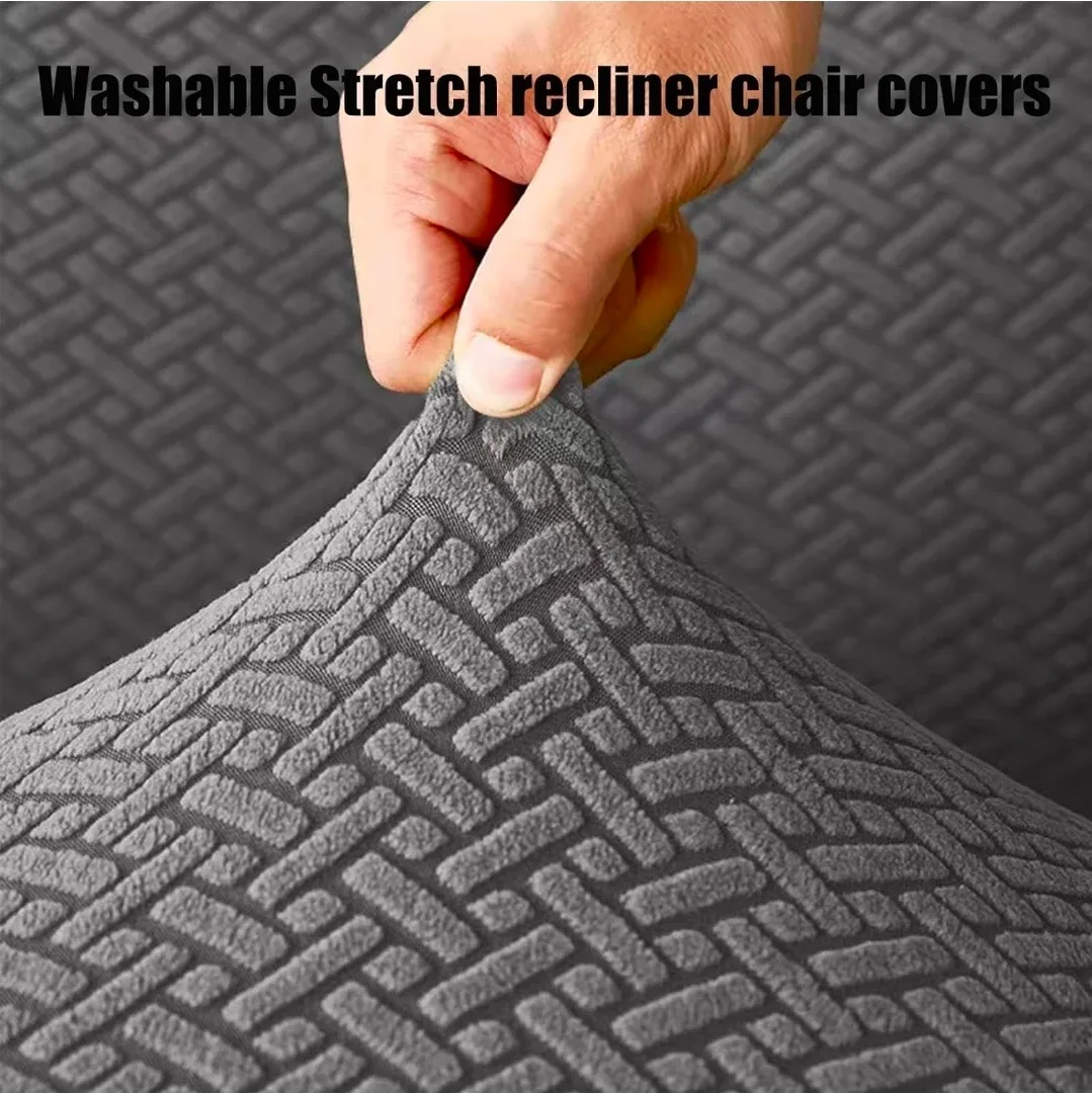 Green Stretch Recliner Chair Cover - 4 Piece Set image indicator(5)