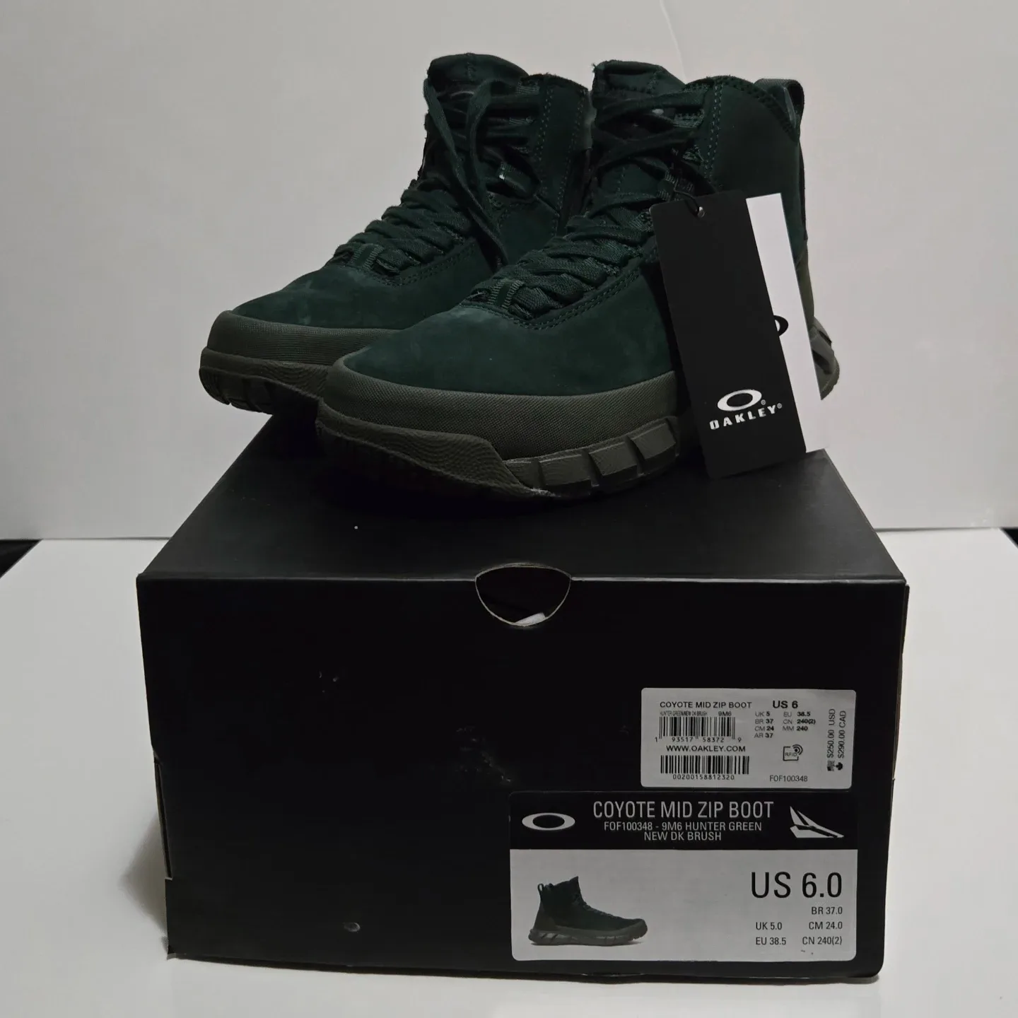 Oakley Coyote Mid Zip Unisex Boots - US 6 & 7  - New