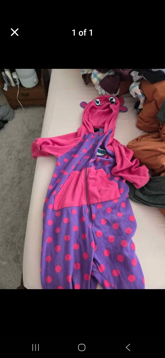 Pink & Purple Polka Dot Monster Onesie