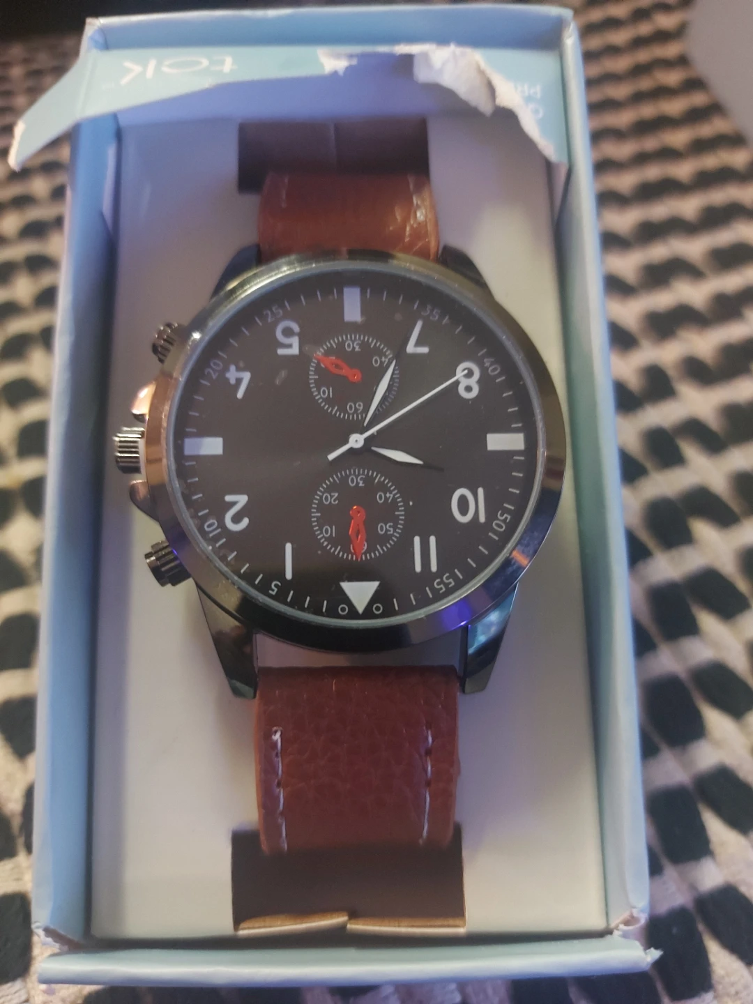 tck Quartz Watch with Brown Leather Strap - photo 2