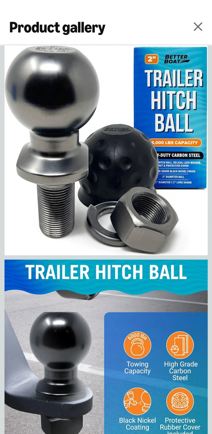 Better Boat 2" Trailer Hitch Ball - 6000 lbs - photo 3