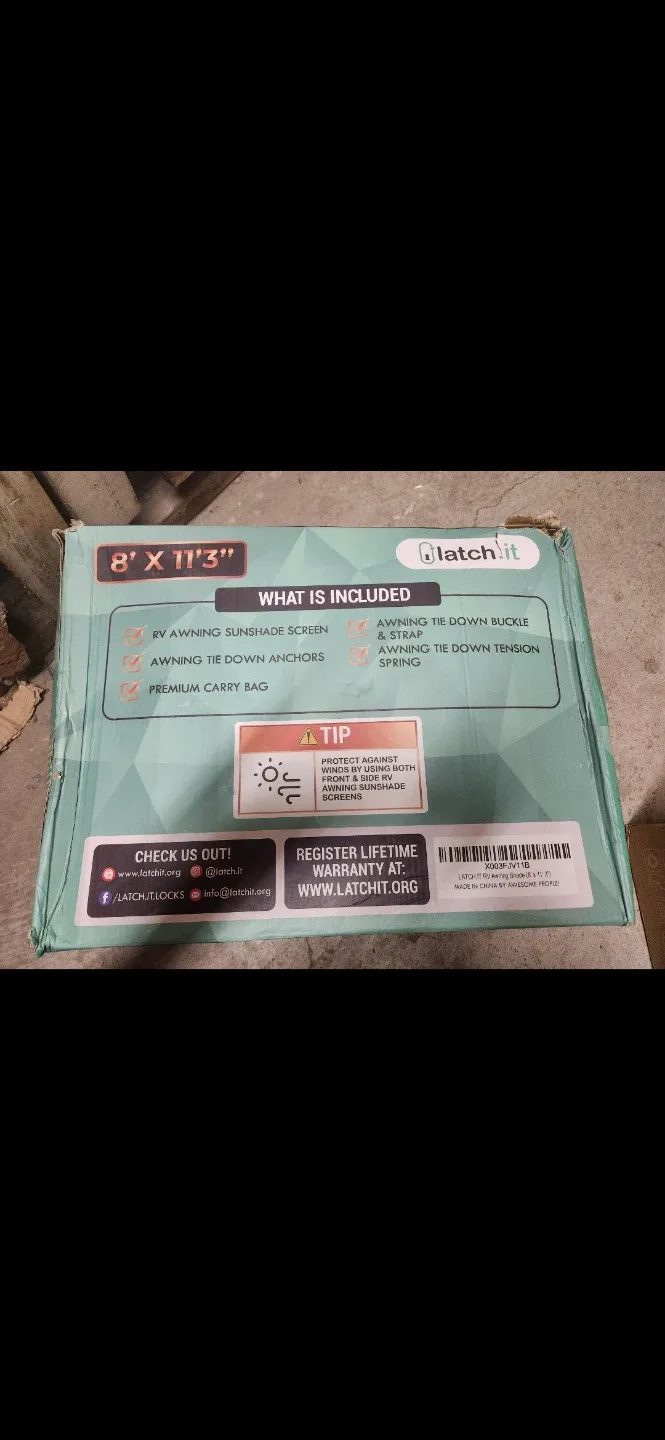 Latch.it RV Awning Sunshade Screen - 8' x 11'3" image indicator(2)