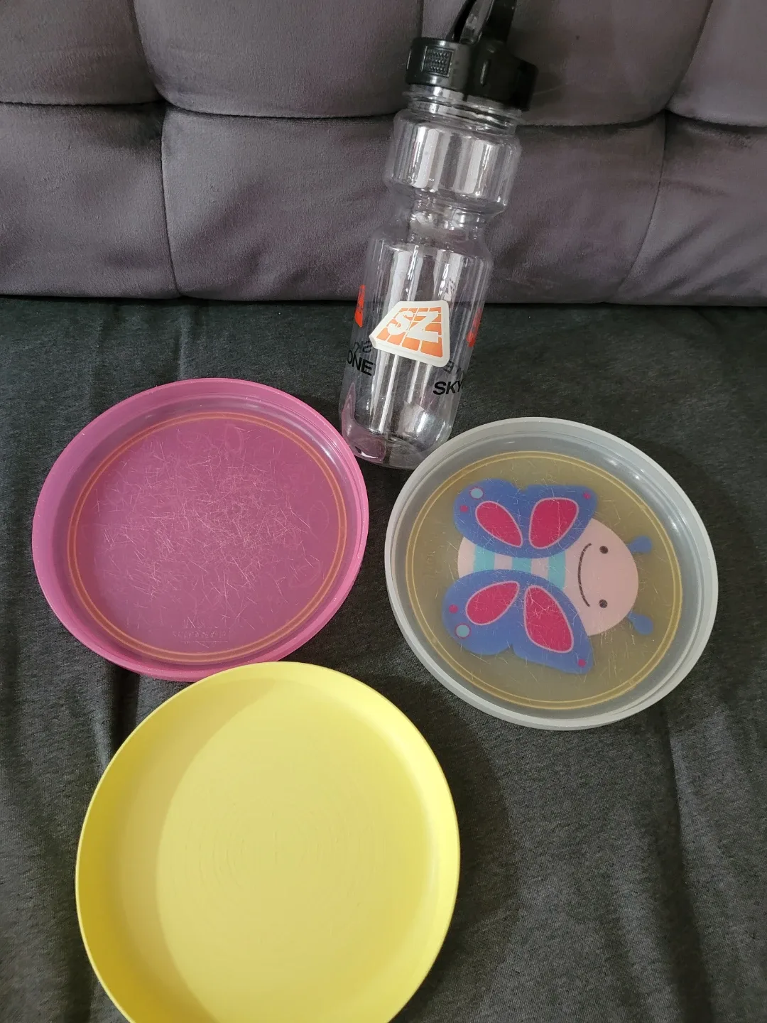 Kids Plates and Water Bottle #cleanout
