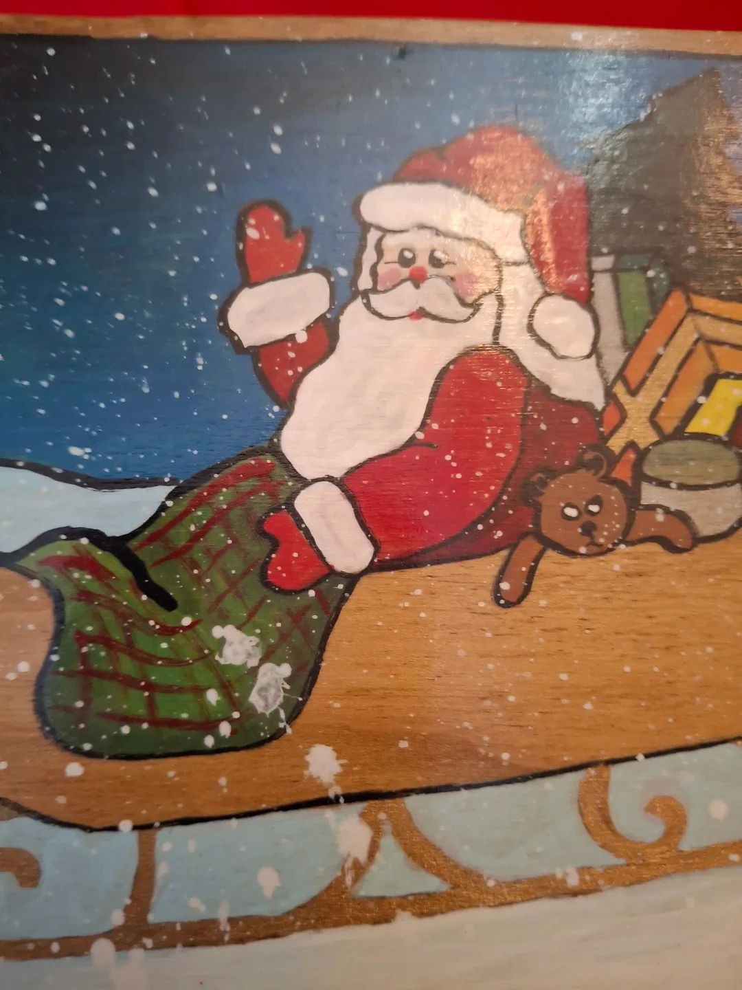 Hand-Painted Christmas Wooden Box image indicator(7)