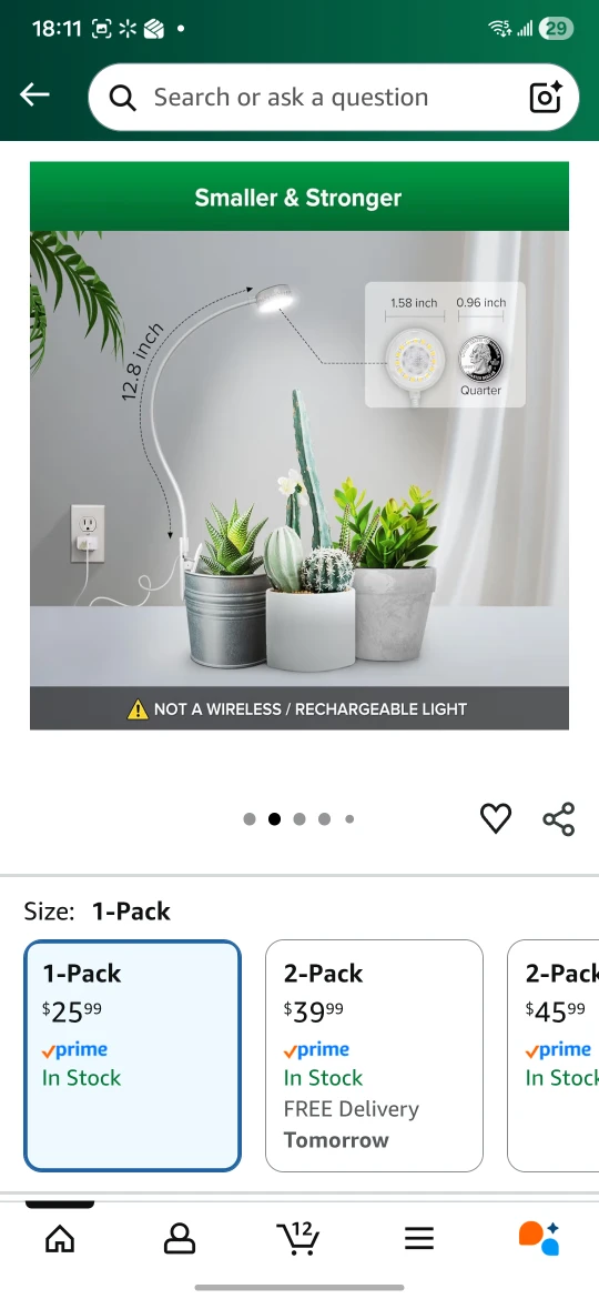 SANSI Pot Clip LED Plant Grow Light - photo 3