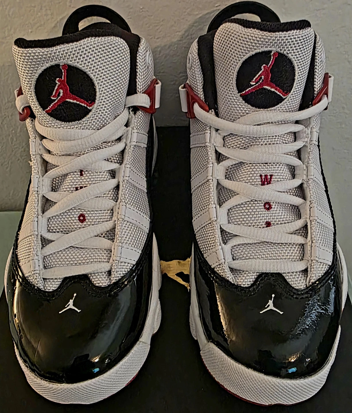 JORDAN 6 RINGS PS- WHITE/ BLACK/UNIVERSITY RED -SZ 13C