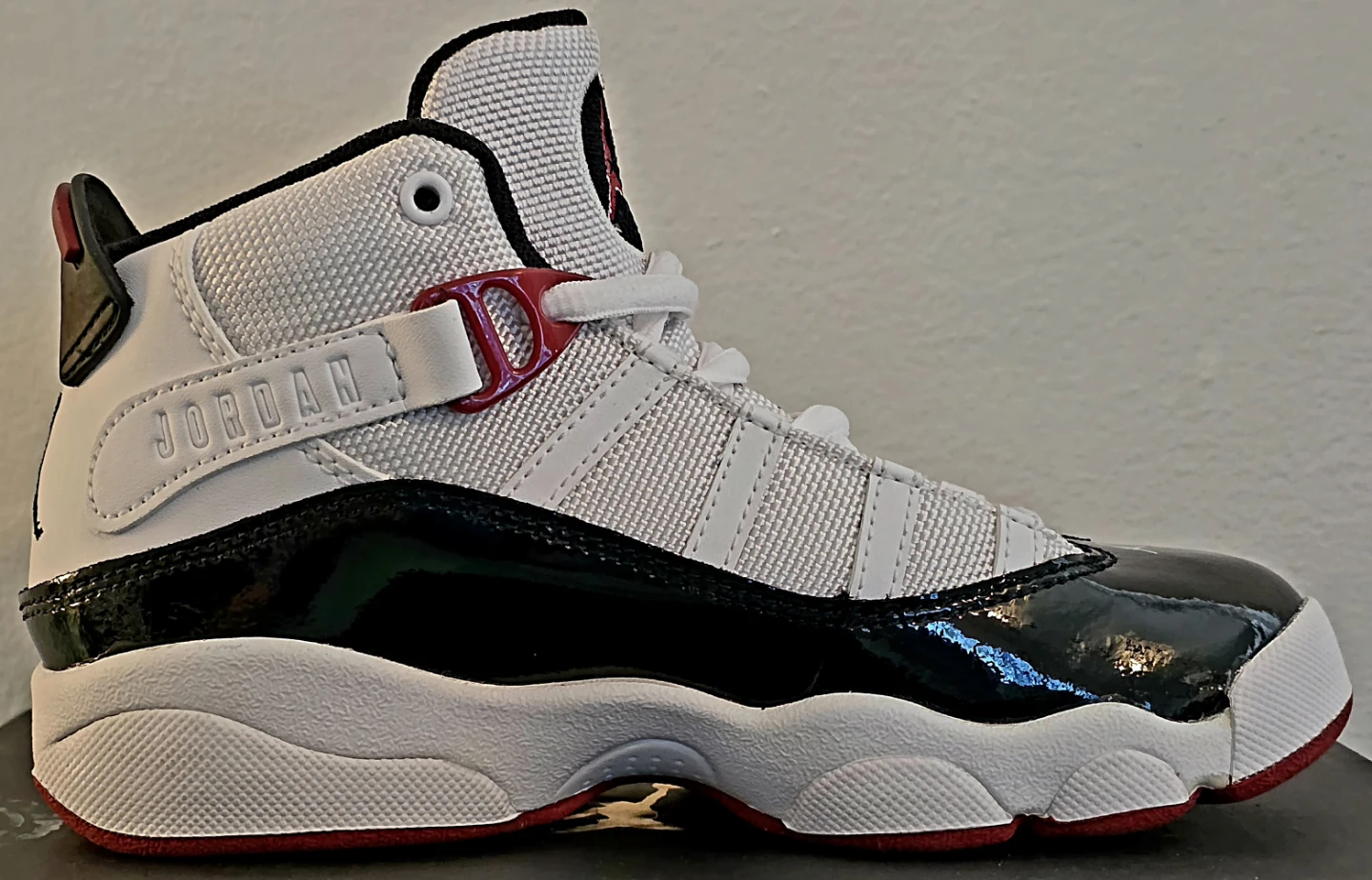 JORDAN 6 RINGS PS- WHITE/ BLACK/UNIVERSITY RED -SZ 13C - photo 3