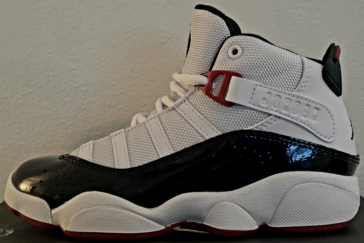 JORDAN 6 RINGS PS- WHITE/ BLACK/UNIVERSITY RED -SZ 13C - photo 4