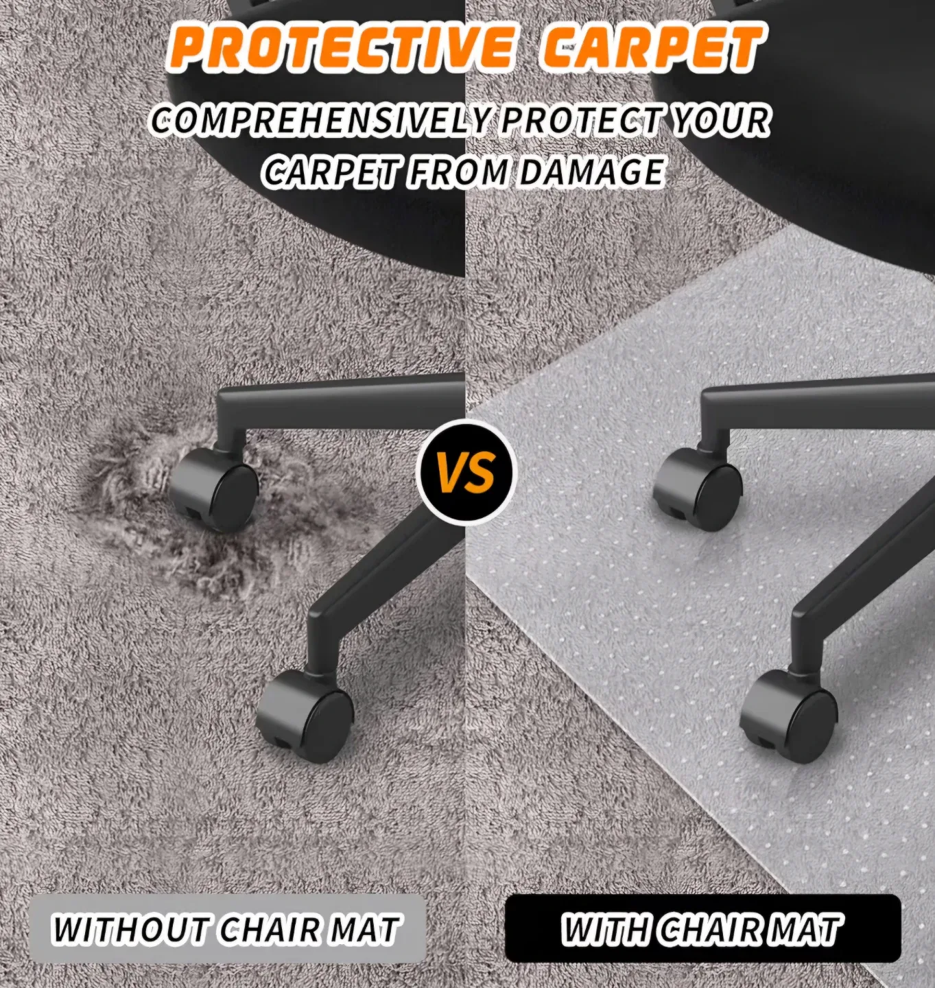 Office Chair Mat for Carpet Floors, Desk Mats 48"X36"(NEW) image indicator(3)