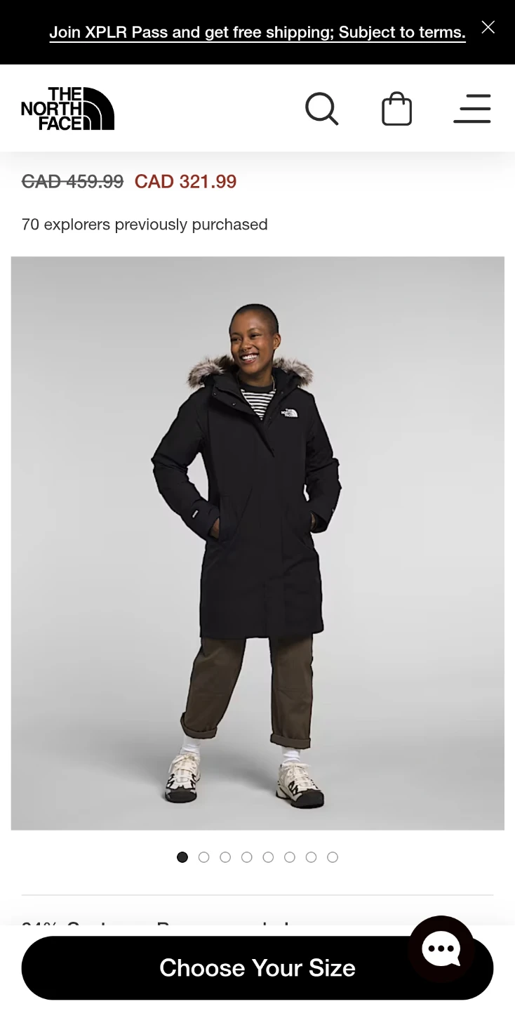 The North Face Black Winter Parka: XS