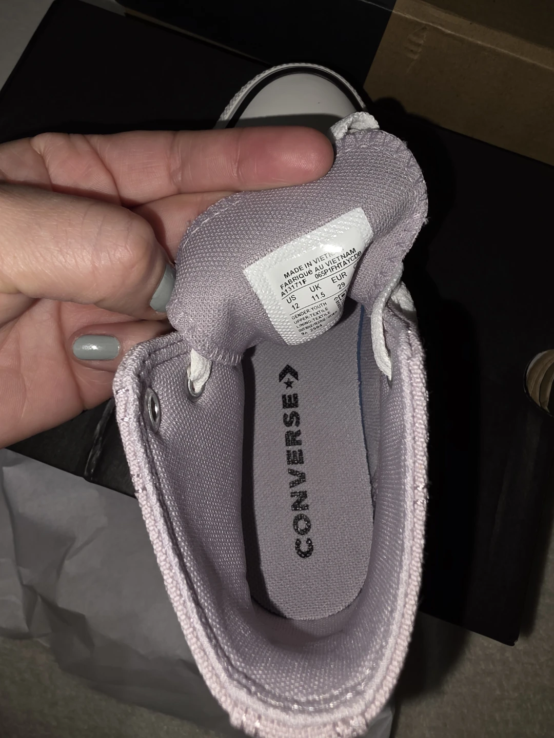 Converse Chuck Taylor All Star Lilac Stars Size 12 - photo 5