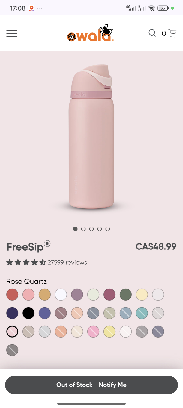 Owala FreeSip 32oz Water Bottle - Rose Quartz - photo 2