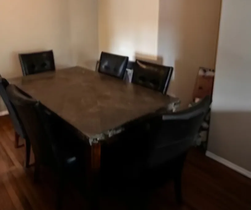 Slate Dining Table with 6 Chairs