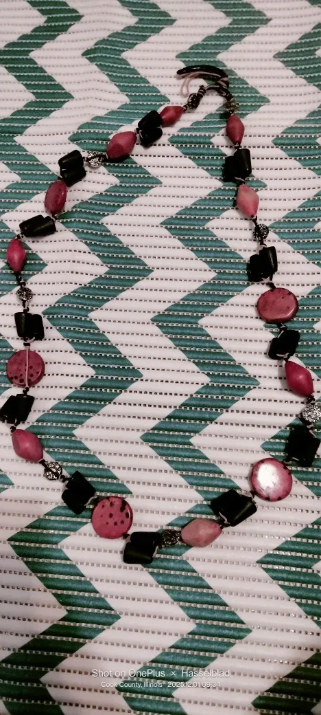 Red & Black Beaded Necklace