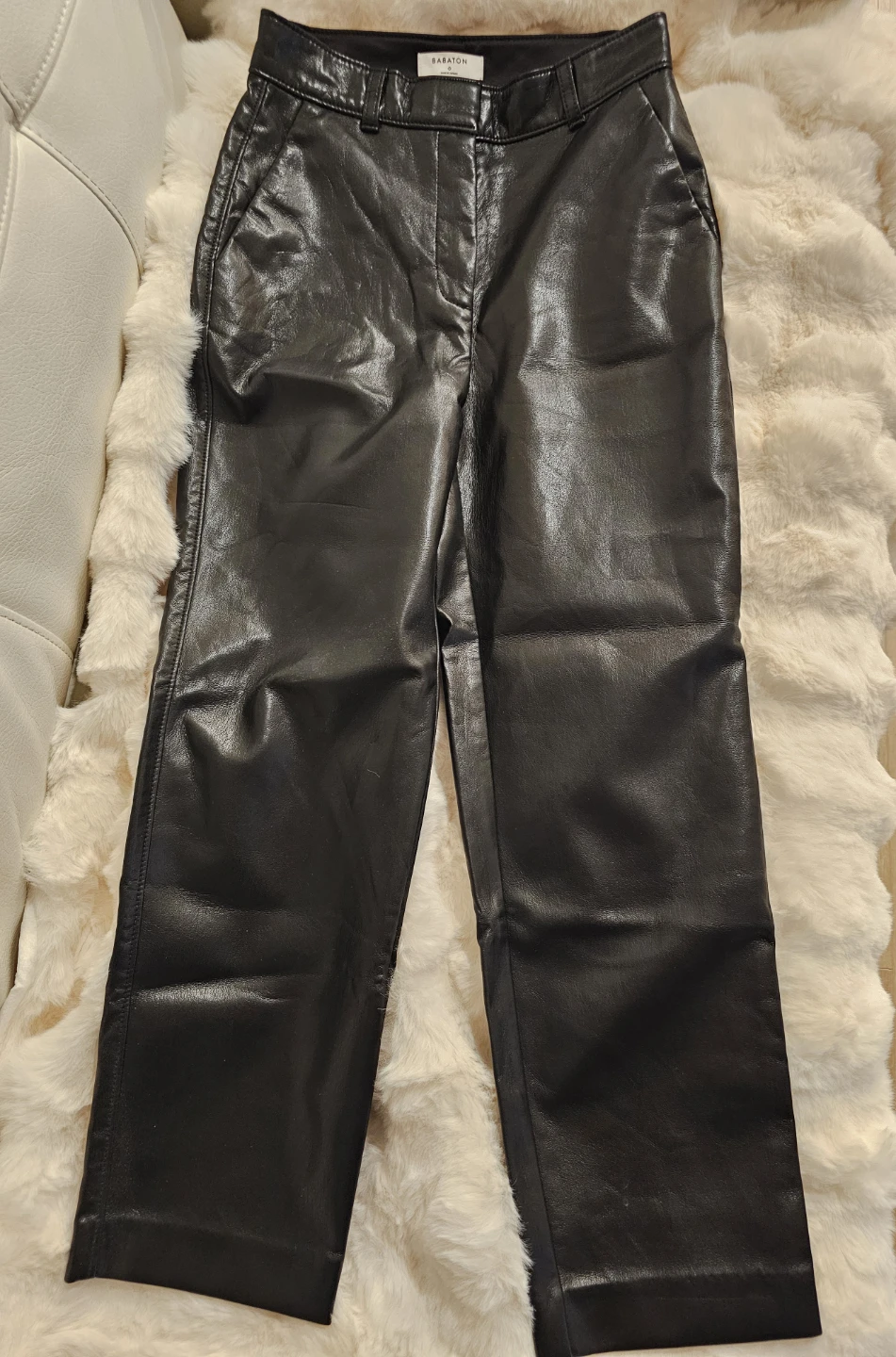#Cleanout Babaton Black Faux Leather Pants - photo 3