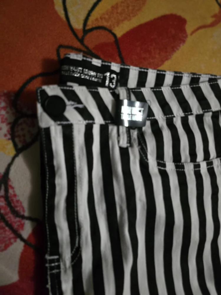 NEW Striped Skinny Fit High Waist Jeans - Size 13 - photo 2