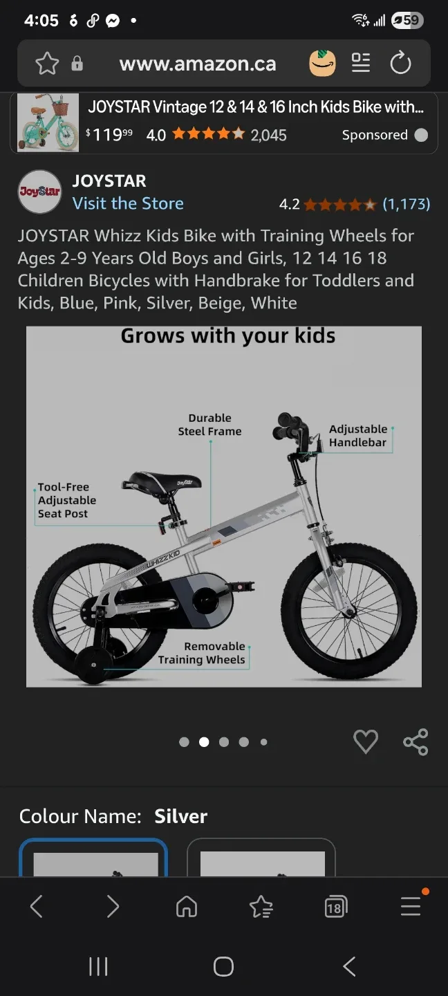 Whizz Kids Bike with Training Wheels New image indicator(2)
