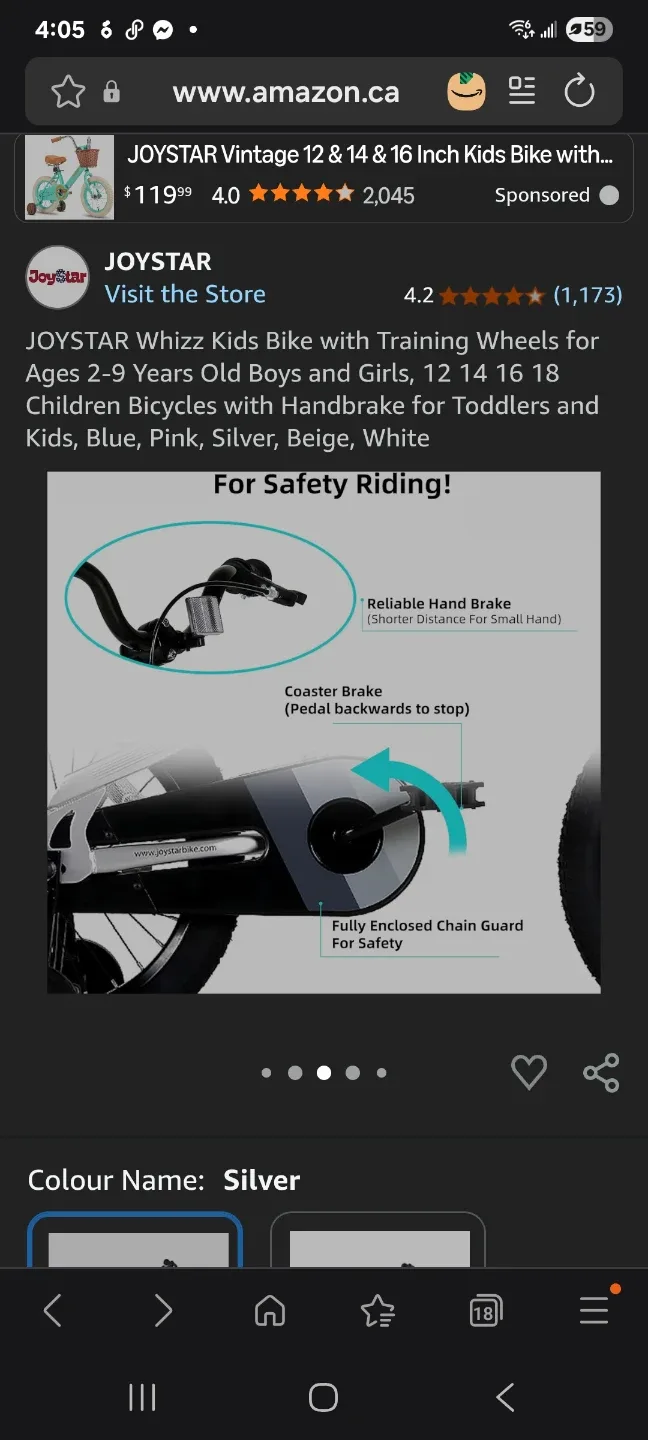 Whizz Kids Bike with Training Wheels New image indicator(3)