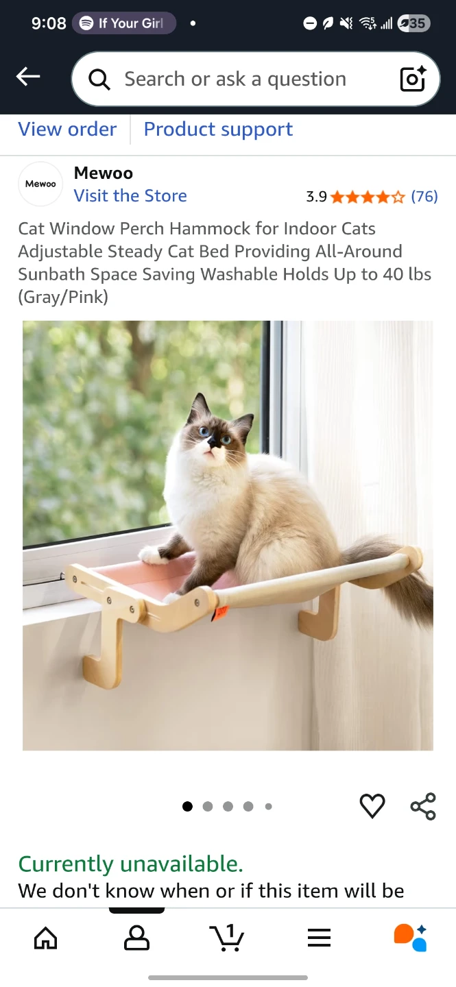 Cat Window Perch Hammock - photo 4