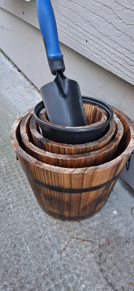 Pots and a spade