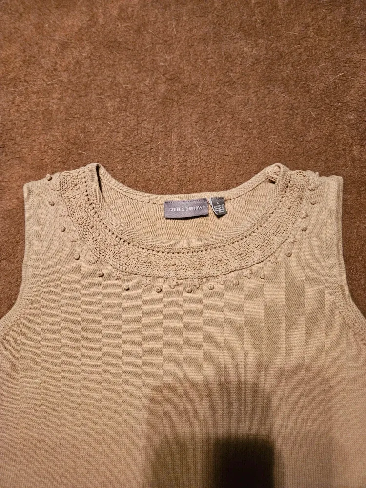 Croft & Barrow Beige Tank Top - Size L