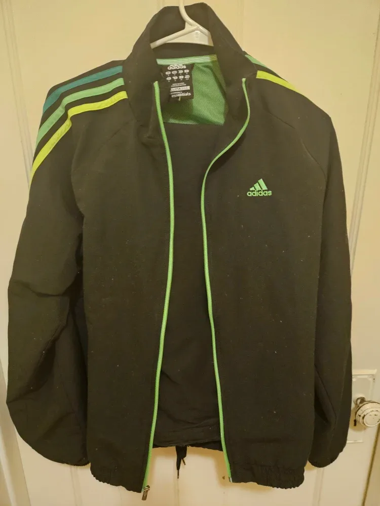 Adidas Clima365 Tracksuit - Black & Green - Size S