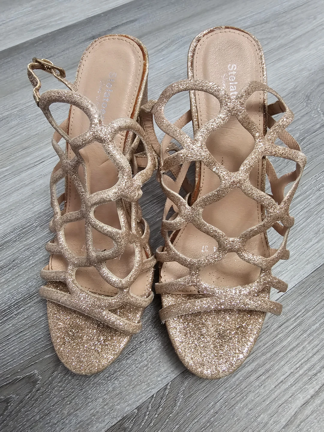 Style&co. Gold Glitter Heels - Size 7
