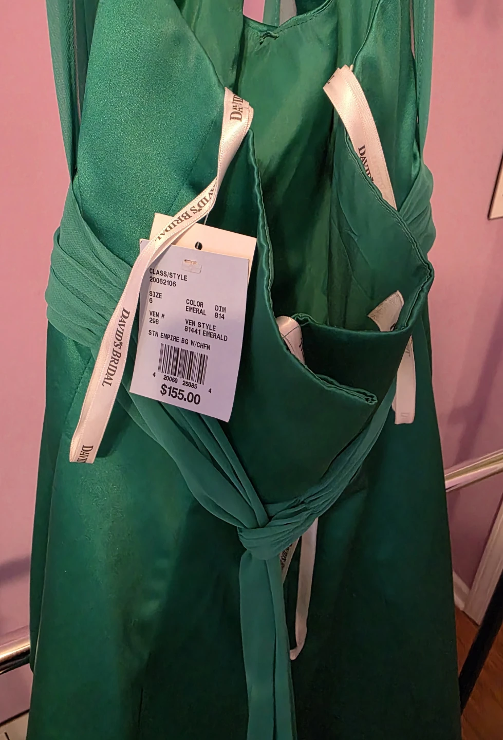 David's Bridal Emerald Green Dress Size 6 - photo 3