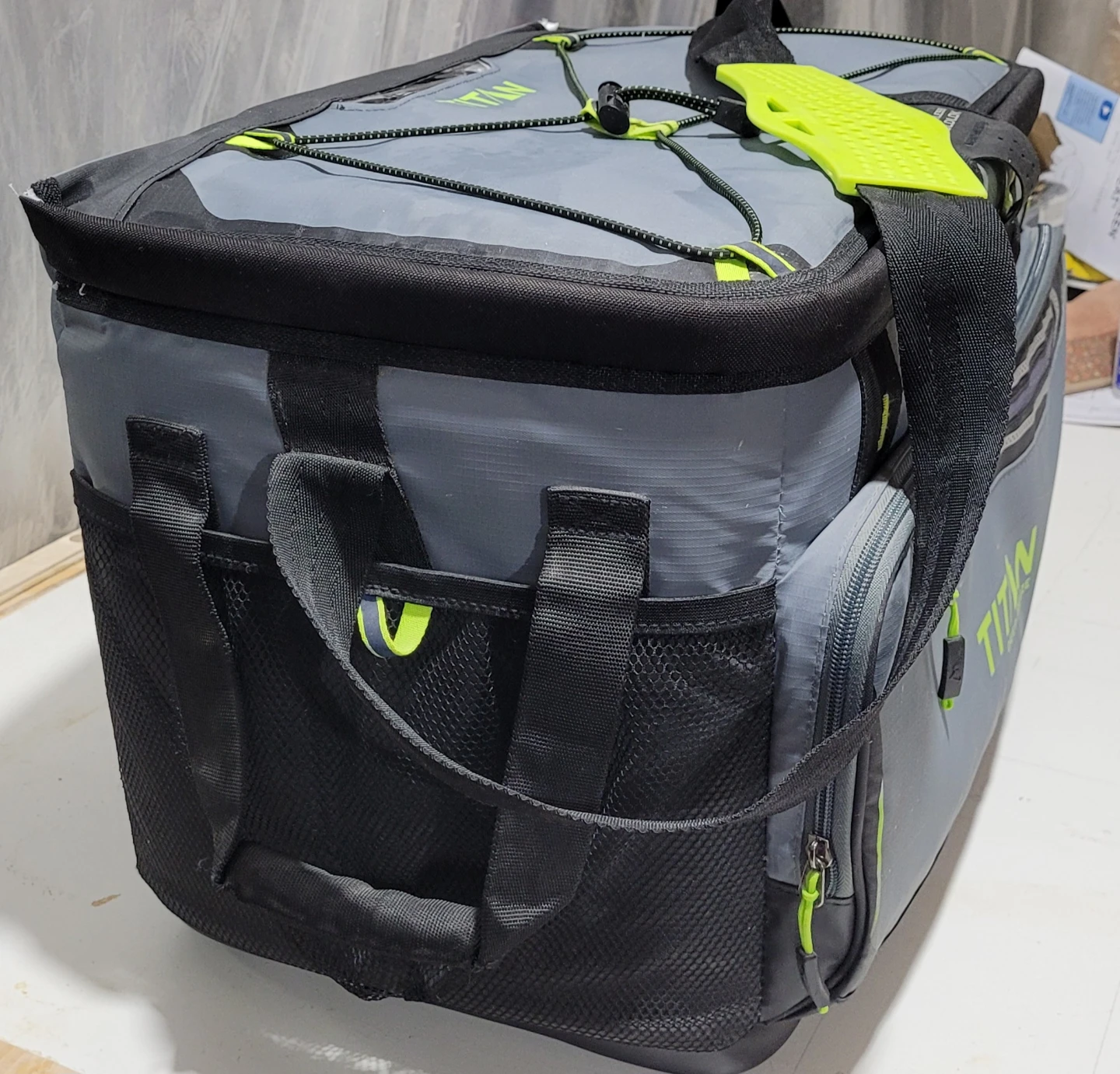 Titan Deep Freeze Zipperless Cooler - Grey & Neon Green - photo 3