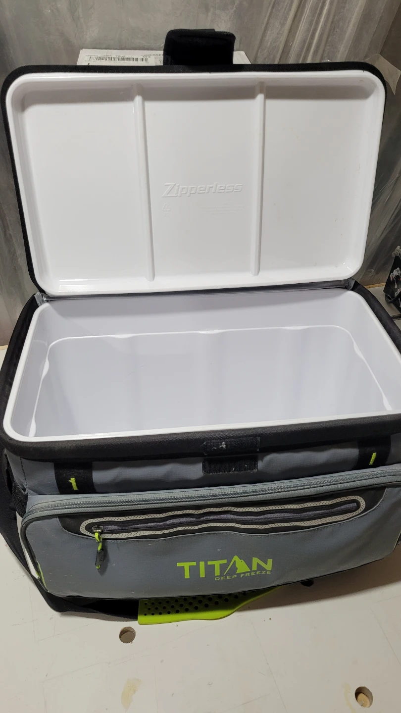 Titan Deep Freeze Zipperless Cooler - Grey & Neon Green - photo 5