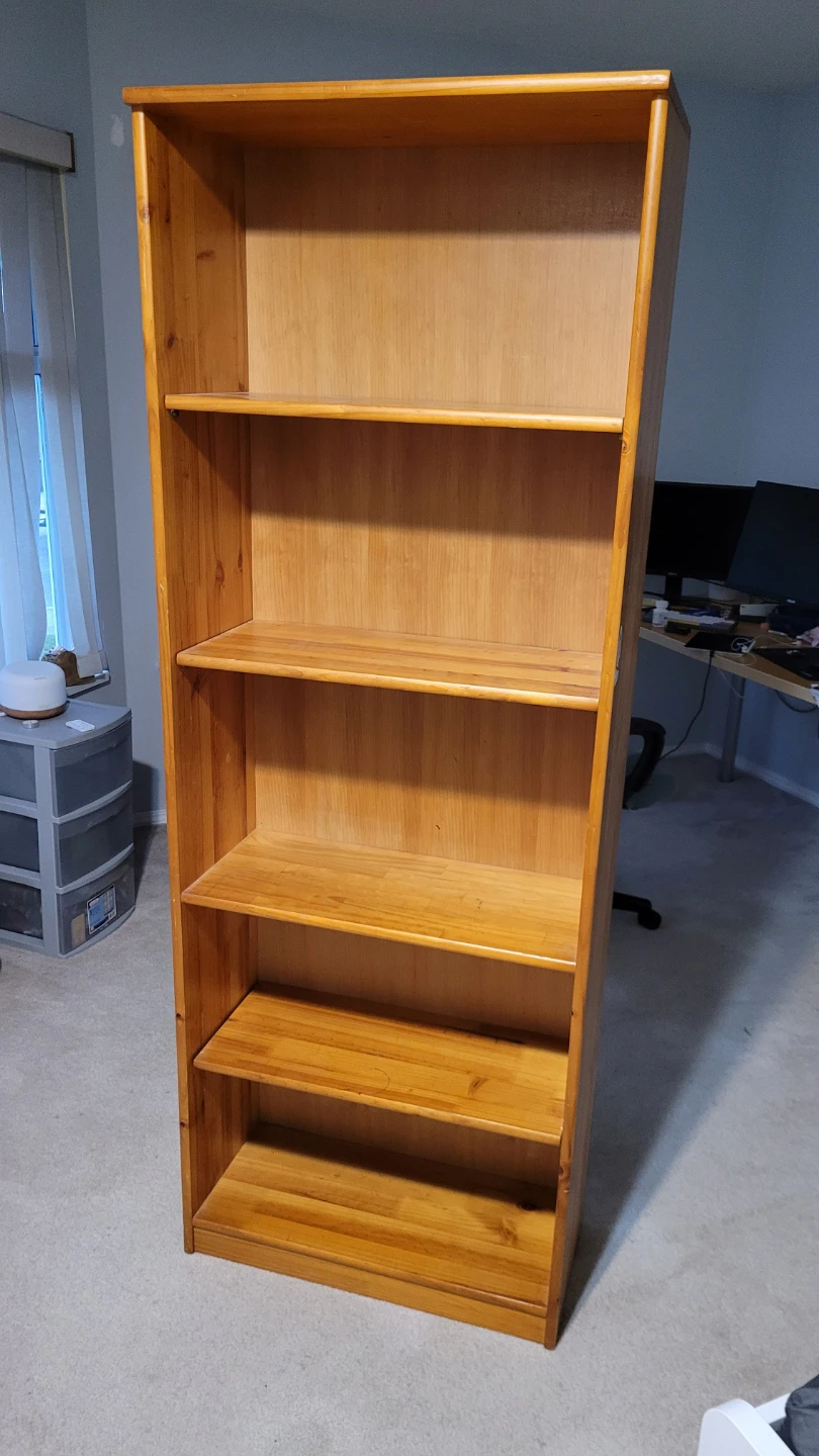 5-Shelf Bookcase - 26" W x 72" H - Sturdy & Classic