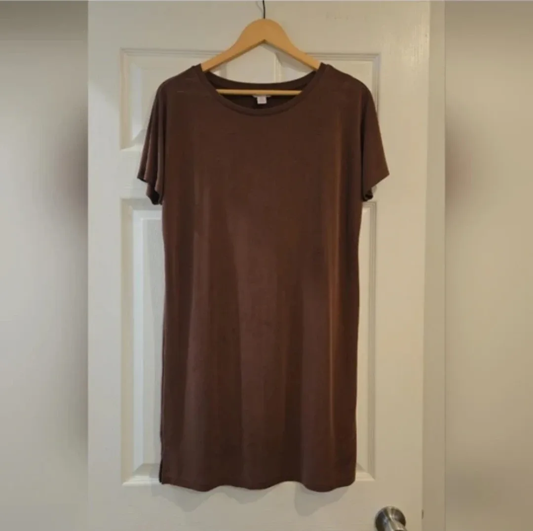 Joe Fresh Super Soft Burnt Red T-Shirt Dress