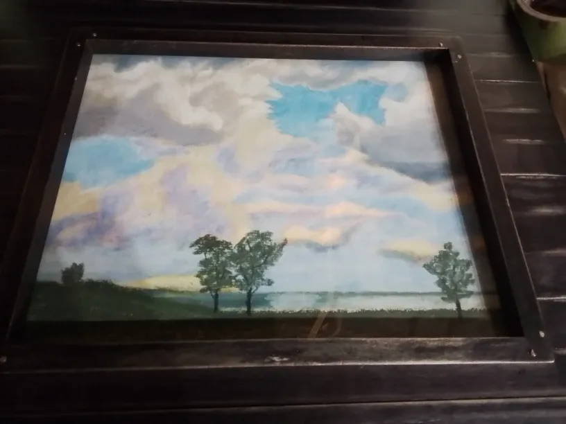 Framed Pastel Painting 15x12" in rustic frame image indicator(7)